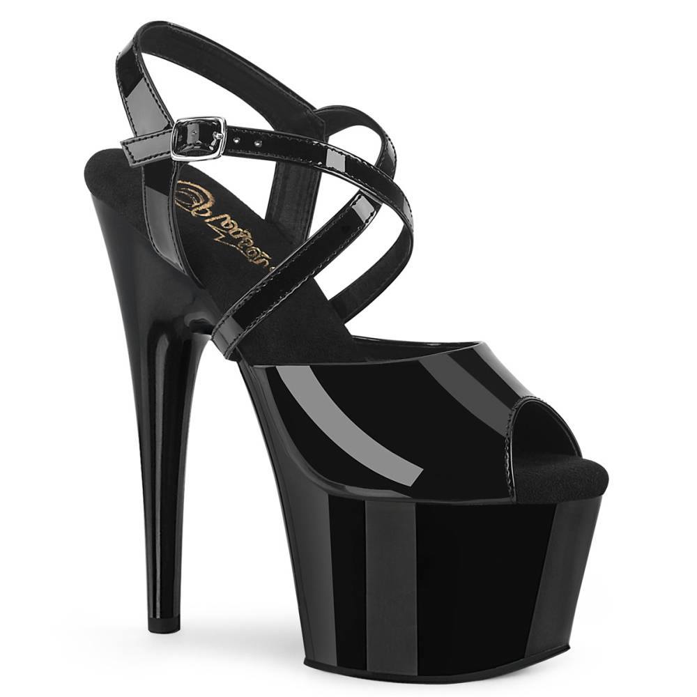 Pleaser - ADORE724 Sandale à bride à la cheville, Pole dance chaussures - Noir Product image